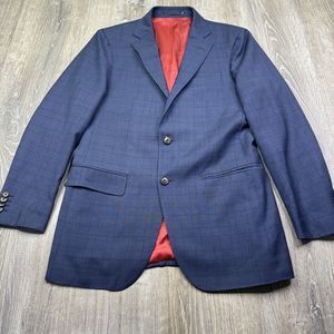 Men Suitsupply Sienna Jacket Blazer Carlo Barbera S130 Blue Wool Size 38R